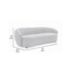 90 Inch Sofa Contemporary Curved Round Back Plush Off White Black Feet By Casagear Home BM317515