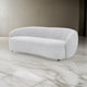 90 Inch Sofa, Contemporary Curved Round Back, Plush Off White, Black Feet By Casagear Home