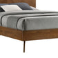 Nova Rem King Size Platform Bed Chevron Pattern Headboard Walnut Brown By Casagear Home BM317521