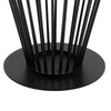 47 Inch Dining Table, Round Top, Modern Black Iron Metal Pedestal Base By Casagear Home