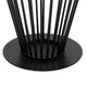 47 Inch Dining Table, Round Top, Modern Black Iron Metal Pedestal Base By Casagear Home