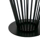 47 Inch Dining Table, Round Top, Modern Black Iron Metal Pedestal Base By Casagear Home