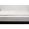 Todo Queen Size Platform Bed with Nightstands White Upholstery Black Oak By Casagear Home BM317525