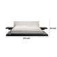 Todo Queen Size Platform Bed with Nightstands White Upholstery Black Oak By Casagear Home BM317525