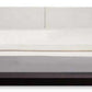 Todo King Size Platform Bed with Nightstands White Upholstery Black Oak By Casagear Home BM317526