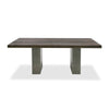 Cid Ari 94 Inch Dining Table, Heritage Oak Rectangular Top, Dark Gray By Casagear Home