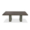 Cid Ari 94 Inch Dining Table, Heritage Oak Rectangular Top, Dark Gray By Casagear Home