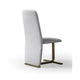 Cid Jim 19 Inch Dining Chair Set of 2 Gray Linen Brushed Brass Steel Base By Casagear Home BM317550