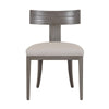 Cid Sten 21 Inch Dining Chair Set of 2 T Shape Back Beige Linen Gray By Casagear Home BM317556