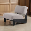 Cid Joy 30 Inch Accent Chair, Low Profile, Light Gray Velvet, Wood Frame By Casagear Home