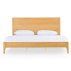 Cid Jima Platform King Bed Horizontal Ribbed Natural Brown Solid Wood
