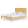 Cid Jima Platform King Bed Horizontal Ribbed Natural Brown Solid Wood