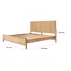 Cid Jima Platform King Bed Horizontal Ribbed Natural Brown Solid Wood By Casagear Home BM317560