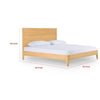 Cid Jima Platform King Bed Horizontal Ribbed Natural Brown Solid Wood