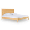 Cid Jima Platform King Bed Horizontal Ribbed Natural Brown Solid Wood