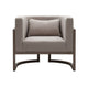 Cid Harry 33 Inch Accent Chair Throw Pillow Gray Fabric Oak Wood Rattan By Casagear Home BM317570
