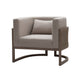Cid Harry 33 Inch Accent Chair, Throw Pillow, Gray Fabric, Oak Wood, Rattan By Casagear Home
