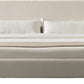 Cid Ellie Queen Size Bed Ivory Polyester Upholstery Solid Rubberwood By Casagear Home BM317578