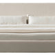 Cid Ellie King Size Bed Ivory Polyester Upholstery Solid Rubberwood By Casagear Home BM317579