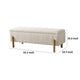 Cid Ellie 55 Inch Accent Bench Storage Ivory Polyester Solid Rubberwood By Casagear Home BM317580