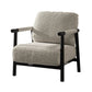 Cid Bali 28 Inch Accent Chair Gray Polyester Cushions Black Metal Wood By Casagear Home BM317585