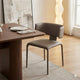 Cid Dell 21 Inch Dining Chair, Gray Faux Leather, Wingback, Metal Frame By Casagear Home
