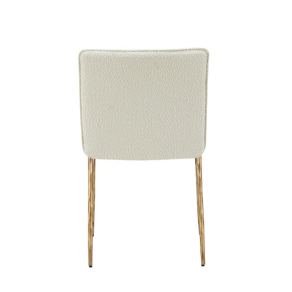 Cid Abby 19 Inch Side Dining Chair Off White Brass Gold Finished Legs By Casagear Home BM317597