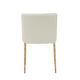 Cid Abby 19 Inch Side Dining Chair Off White Brass Gold Finished Legs By Casagear Home BM317597
