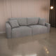 Reno Lorie 95 Inch Sofa, Gray Polyester, 2 Pillows, Low Profile Black Legs By Casagear Home