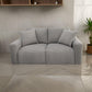 Reno Lorie 69 Inch Loveseat Gray Polyester 2 Pillows Low Profile Legs By Casagear Home BM317599