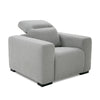 Reno Tori Power Recliner Chair Gray Polyester Black Low Profile Legs By Casagear Home BM317608