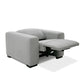 Reno Tori Power Recliner Chair Gray Polyester Black Low Profile Legs By Casagear Home BM317608