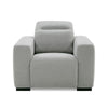 Reno Tori Power Recliner Chair, Gray Polyester, Black Low Profile Legs By Casagear Home