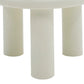 Cid Finley 20 Inch Side End Table Round Tiered Design White Gloss Wood By Casagear Home BM317609