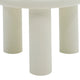 Cid Finley 20 Inch Side End Table Round Tiered Design White Gloss Wood By Casagear Home BM317609