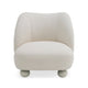 Reno Loy 31 Inch Accent Chair White Polyester Modern Round Legs By Casagear Home BM317611