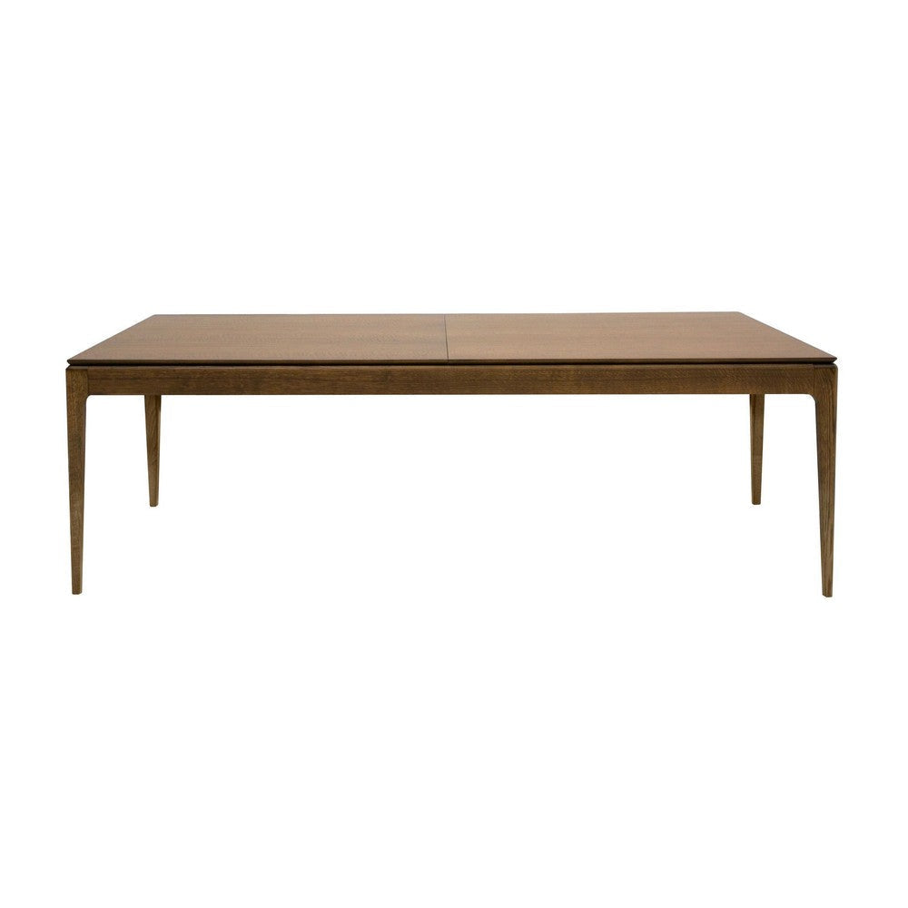 Cid Tiara 96-127 Inch Extendable Dining Table Rectangular Brown Oak Wood By Casagear Home BM317616