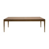 Cid Tiara 96-127 Inch Extendable Dining Table Rectangular Brown Oak Wood By Casagear Home BM317616