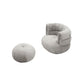 Reno Mary Accent Chair and Ottoman Set Cushioned Light Gray Polyester By Casagear Home BM317617