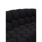 Reno Ola 48 Inch Accent Chair Tufted Cushions Round Black Teddy Fabric By Casagear Home BM317619