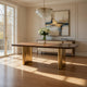 Cid Jorie 87 Inch Dining Table, Rectangular Top, Walnut Brown Veneer, Steel By Casagear Home