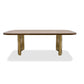 Cid Jorie 87 Inch Dining Table, Rectangular Top, Walnut Brown Veneer, Steel By Casagear Home