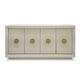 Cid Jorie Sideboard Buffet Console 4 Doors Cream White Steel Handles By Casagear Home BM317631