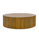 Cid Eliott 39 Inch Coffee Table, Round Walnut Brown Solid Poplar Wood Frame By Casagear Home