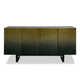 Cid Vito 63 Inch Sideboard Buffet 4 Cabinets Doors Black Ash Wood Steel By Casagear Home BM317635