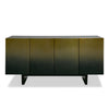 Cid Vito 63 Inch Sideboard Buffet 4 Cabinets Doors Black Ash Wood Steel By Casagear Home BM317635