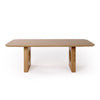 Now Ohan 90 Inch Dining Table, Rectangular, Light Brown Solid Rubberwood By Casagear Home