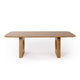 Now Ohan 90 Inch Dining Table, Rectangular, Light Brown Solid Rubberwood By Casagear Home