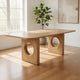 Now Ohan 90 Inch Dining Table, Rectangular, Light Brown Solid Rubberwood By Casagear Home