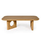 Noe Ohan 50 Inch Coffee Table Rectangular Light Brown Solid Rubberwood By Casagear Home BM317641